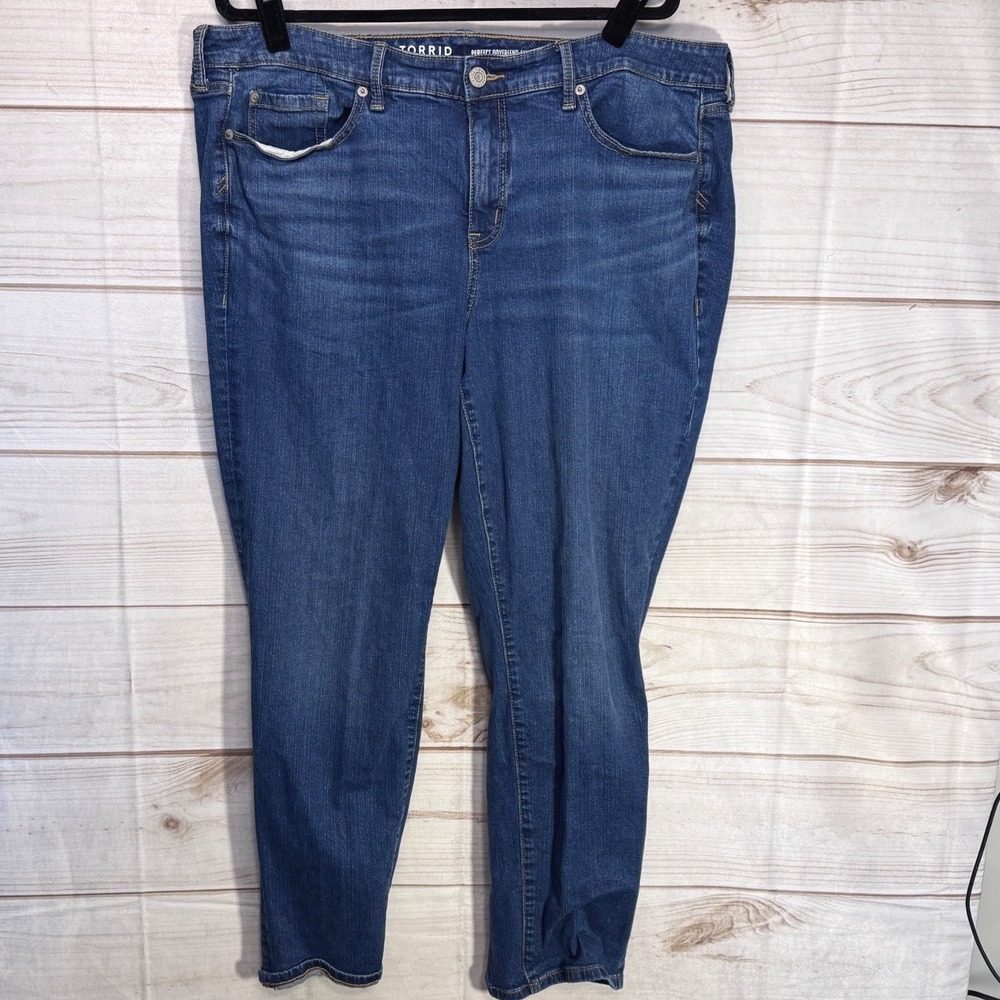 Torrid Perfect Boyfriend VTG Stretch Jeans Womens 20T Tall Medium Wash Selvedge
